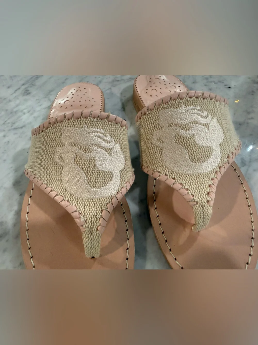Jack Rogers | Spartina Mermaid Embroidered Sandals